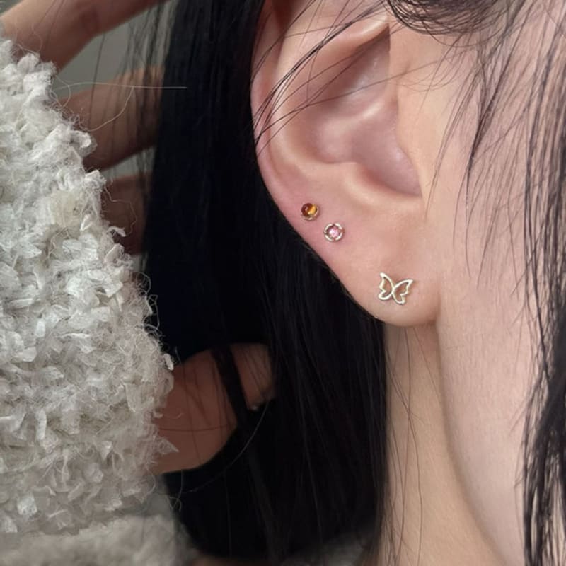 youngglow 14k butterfly piercing (2type)