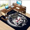 Cross Templars Knight Polyester Carpet, Soft Indoor Mat for Office Chair, Living Room, Computer Desk - Decorative Home Office Rug Design