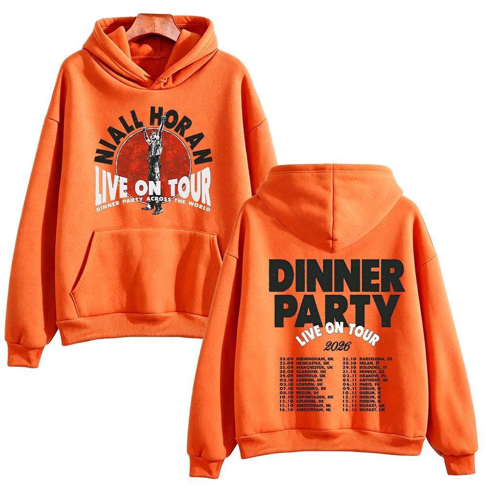 Dinner Party Across The World Hoodies Niall Horan Music Tour Dates Graphic Sweatshirts  Men Women Casual Streetwear Pullovers