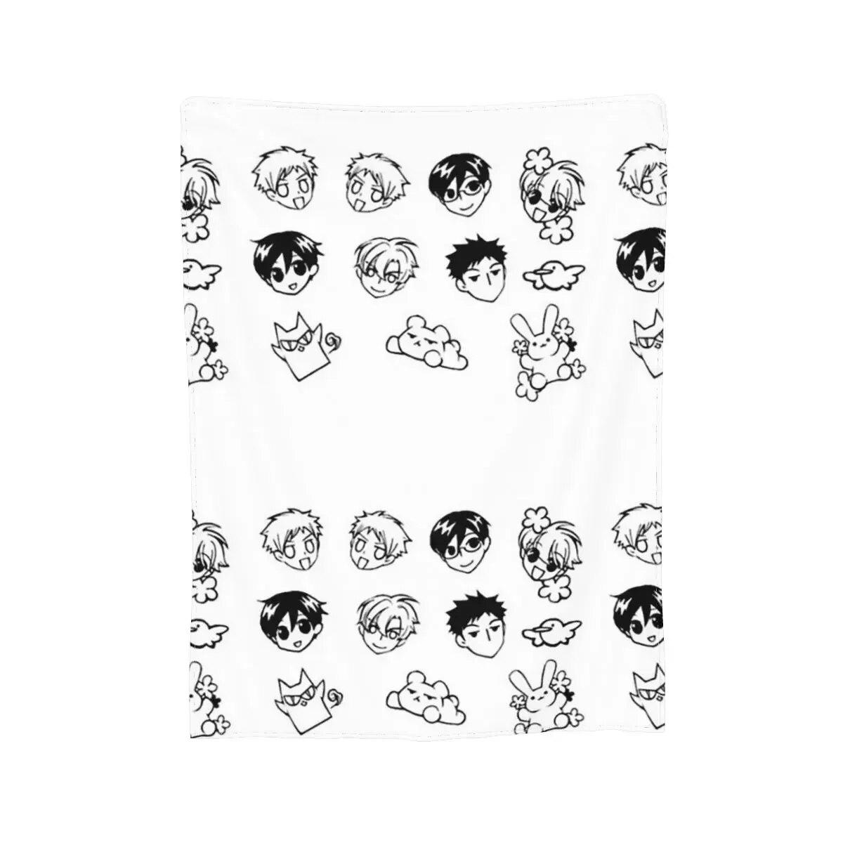 

Одеяло Ouran Host Club с рисунками, мягкое теплое фланелевое одеяло, плюшевое одеяло для кровати, гостиной, пикника, путешествия, домашнего дивана 75x100cm 30x40in