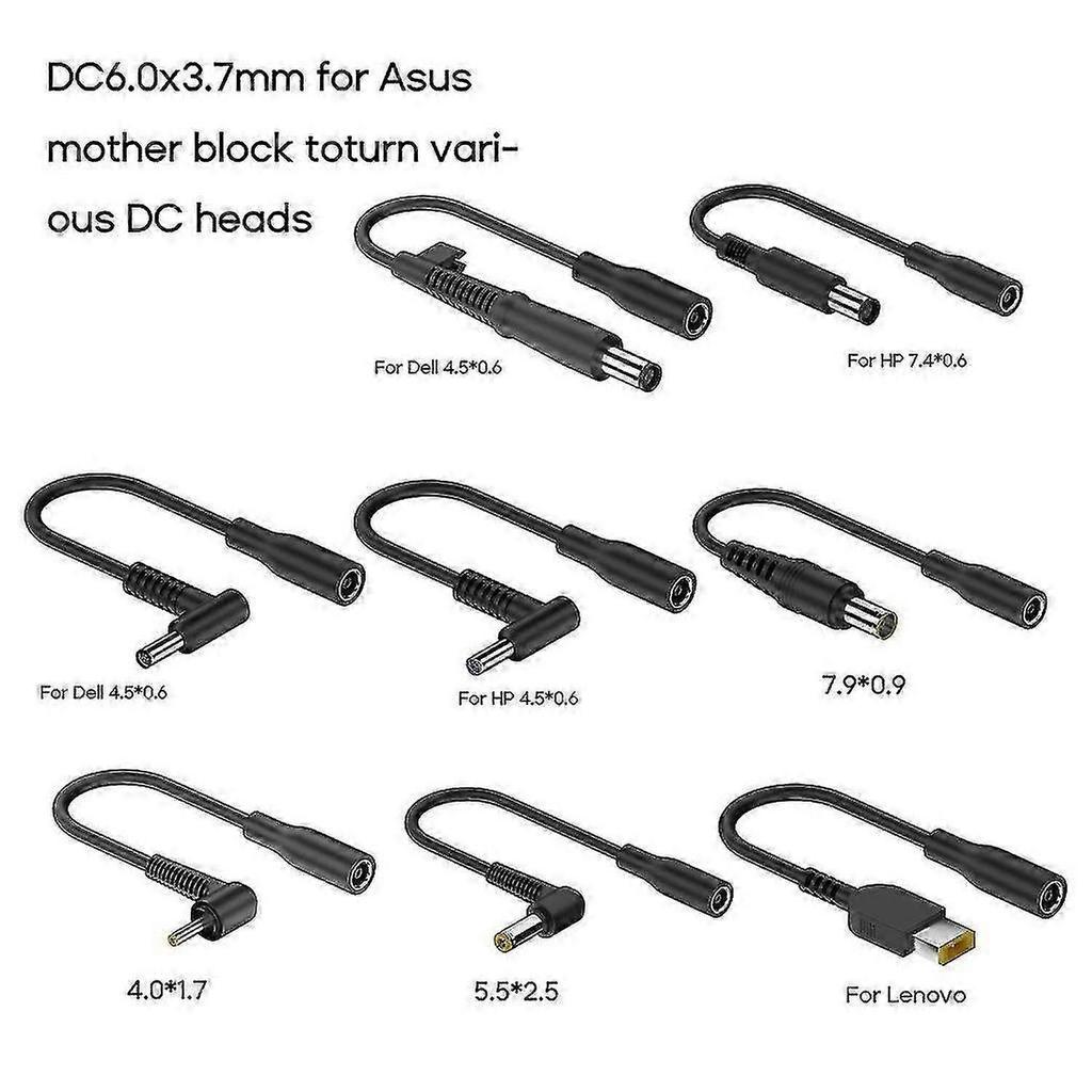Laptop Power Cable 6.0x3.7 Female To Dc 5525 7406 4506 5521 4017 Jack Connector