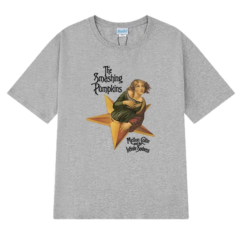 90S Album Mellon Collie and The Infinite Sadness T shirts Men Women The Smashing Pumpkins short sleeve T-shirt Unisex Cotton Top