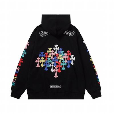 803 CHROME HEARTS Podzim a zima 2026 Nová velikost Plus Klasický styl Logo Mikina s kapucí, Vhodná pro páry