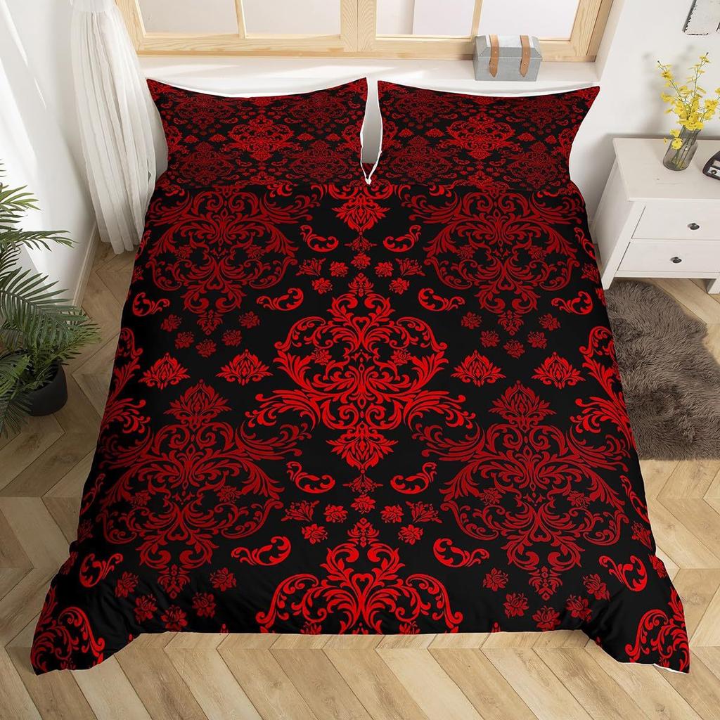 Bedding Set Digital Print Comfortable Duvet Cover for Home Bedroom Decoration, 1 Duvet Cover and 2pillowcase with Zippers