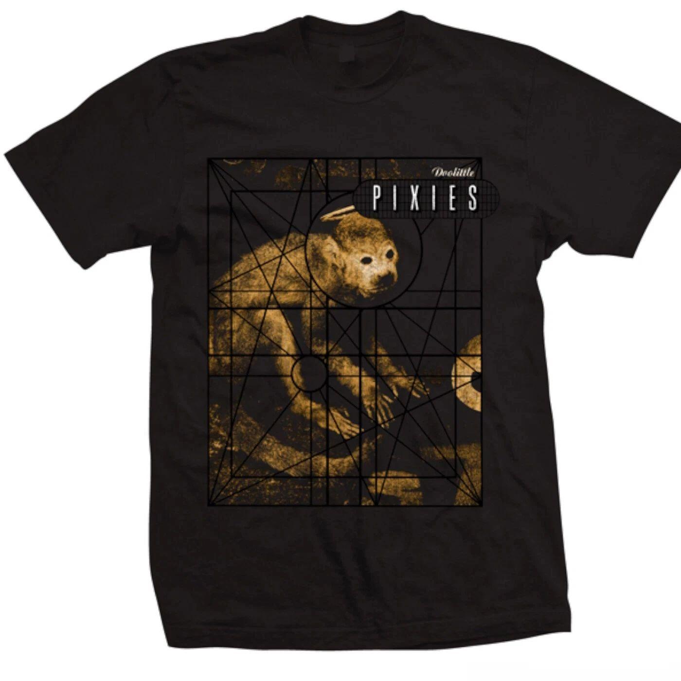 BenberFashion Y2k Heavy Metal Katoenen T-shirts Punk Rock Band T-shirt Pixies Doolittle Album T-shirt Pixies Monkey Grid Casual Losse Top Unisex XL
