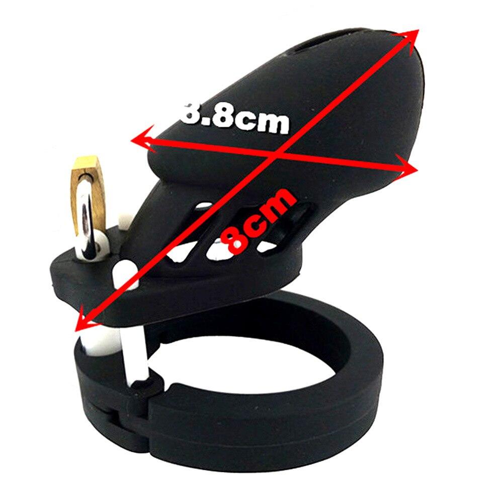 Male Silicone Cb Lock Chastity Lock Penis Cage Adult Sex Toys Cock Cage Slave Cuckold Torture Scrotum