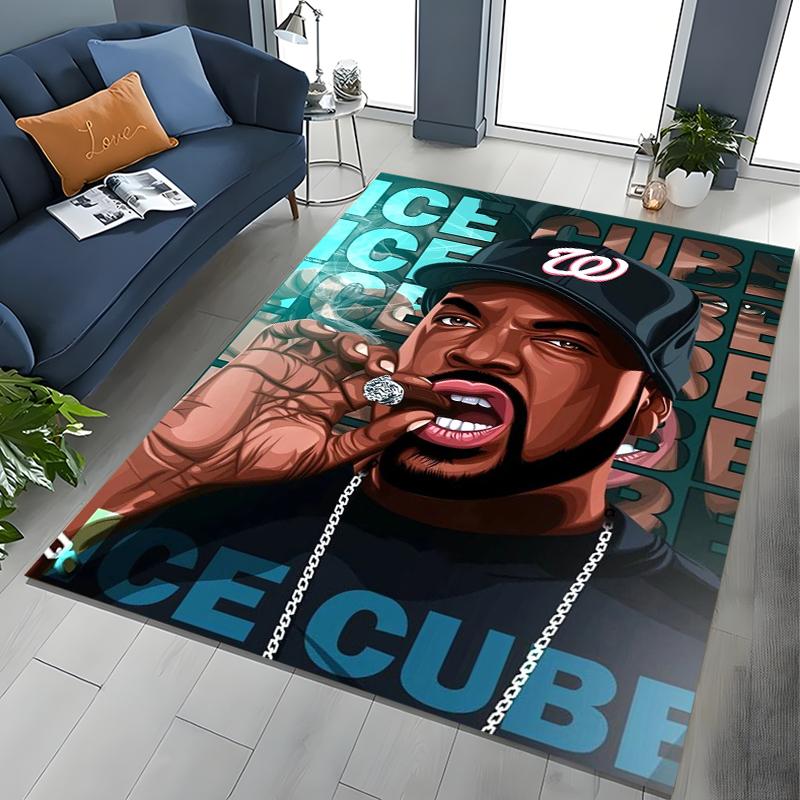 Tupac 2pac Rapper Eminem Hip Hop Rap God Art Rug for Bedroom Living Room Sofa Home Doormat Decor, Large Kids Non-slip Floor Mat