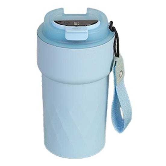 510ML Insulated Mug Temperature Display Stainless Steel Portable with Lanyard Leak-proof Lid Travel Coffee Cup