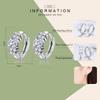 WOSTU Hot Sale 925 Sterling Silver Streamers Shining Petals Hoop Earrings For Women Engagement Wedding Fashion Jewelry CQE485