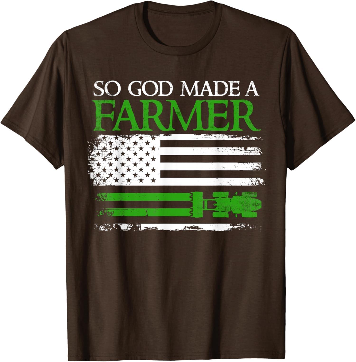 So God Made A Farmer, Farming Farmer Design Unisex T-Shirt S разноцветный