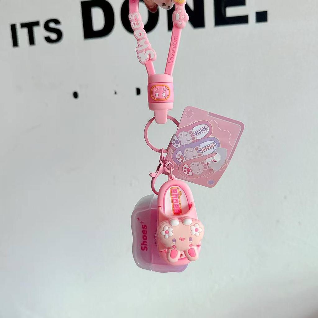 Мультяшний тваринний обертовий брелок: Милі Бездротові Bluetooth TWS Навушники в Дизайні Капців