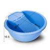 Thickened Plastic Washbasin with Washboard for Laundry and Baby Clothes