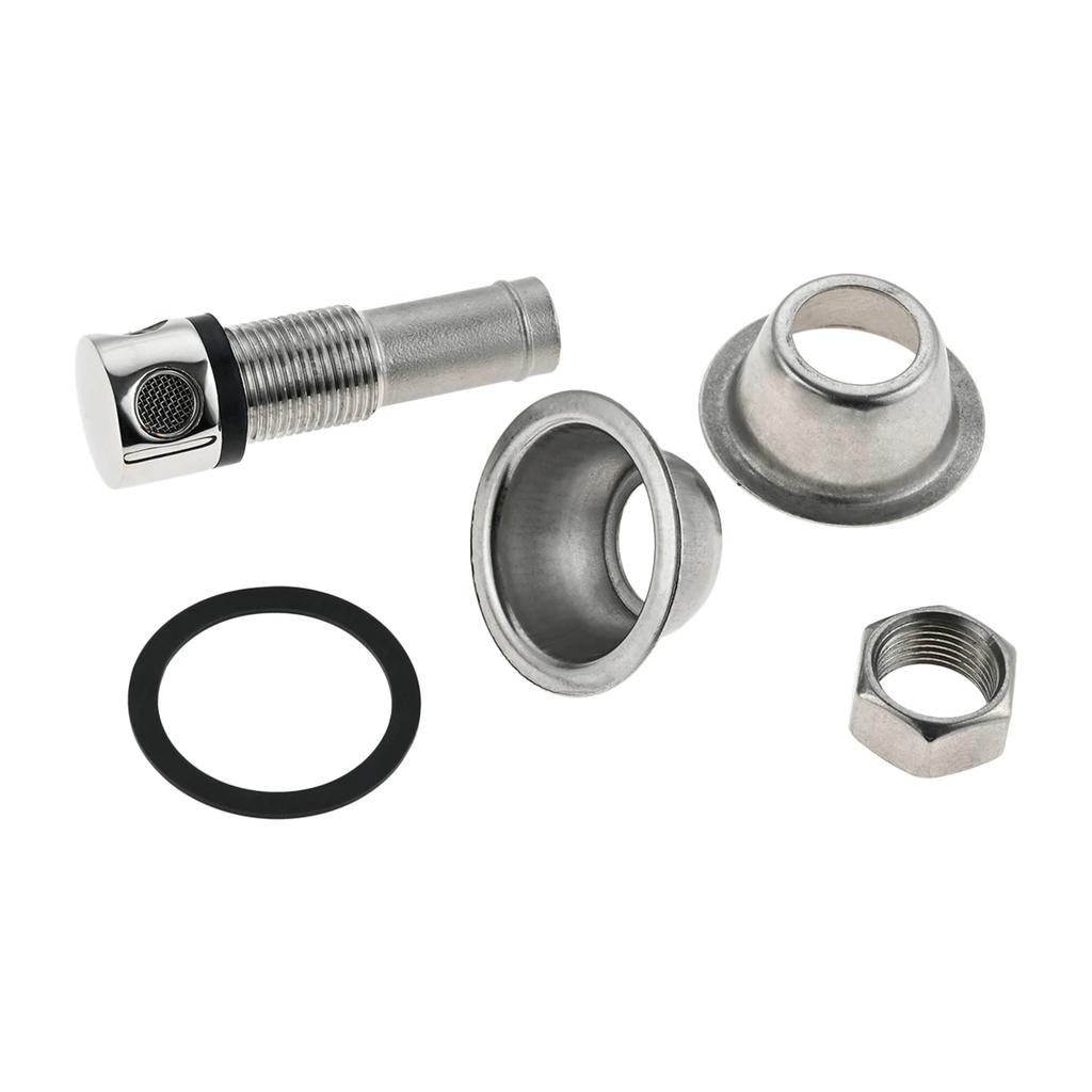 1Pc Boat Fuel Tank Vent for 5/8"" (16mm) Inner Diameter Hose Marine 316 Stainless Steel Flush Mount Thru-Hull Fuel Gas Tank Vent