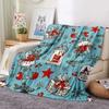 Christmas Theme Flannel Throw Blanket Christmas Tree Snowflake Pattern for Couch Bed Sofa Festival Gift for Boy Girl Lightweight