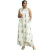 Gosriki Women' Rayon Viscose Anarkali Printed Kurta With Palazzo (Lagul CreamGs Cream Medium)
