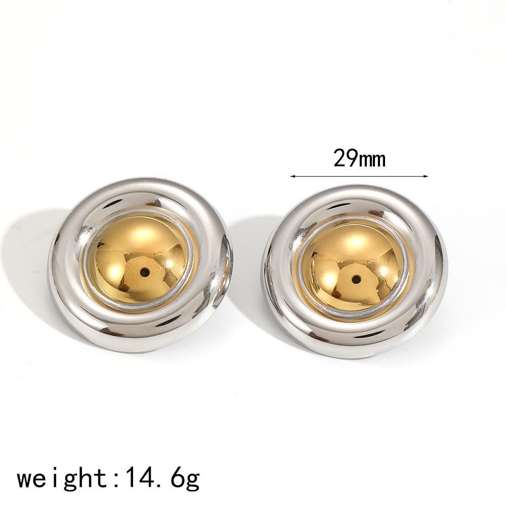 Boucles d'oreilles Géométriques Cœur Étoile en Acier Inoxydable pour Femmes