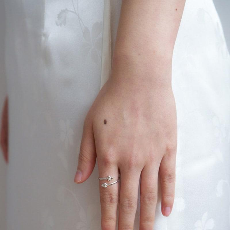 geegee [silver925] petit flower open ring