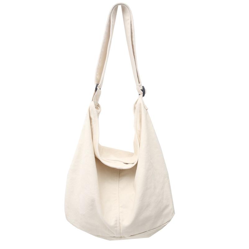 

HOCODO New Bags for Women 2026 Canvas Shoulder Bag Fashi Large Capacity Handbags Female Casual Travel Bags Soft Crossbody Bags 36cm x18cm x32cm бежевий