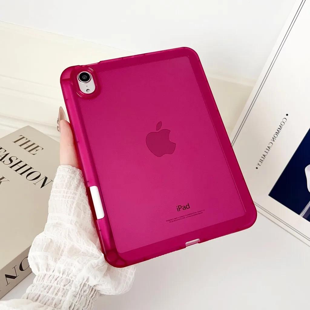 Coque Transparente HD pour iPad Air M3 11 Air6/5/4 M2 Pro11 M4 TPU Souple Funda pour iPad A16 11/10ème Mini7 A17Pro Cache-emplacement pour Stylet Mini7-A17 Pro (New)