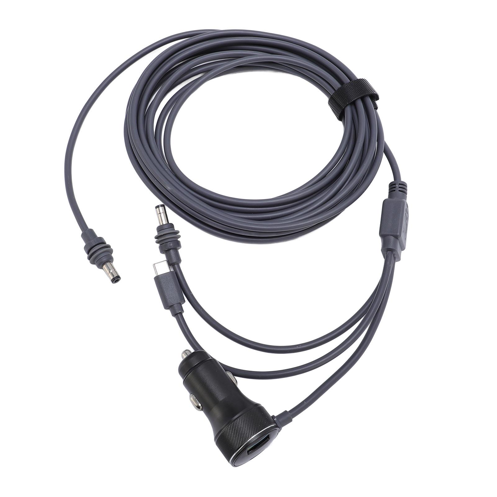 

3 в 1 DC кабель питания 1224 В входной цифровой дисплей автомобильное зарядное устройство USB C DC шнур питания для мини-тарелки