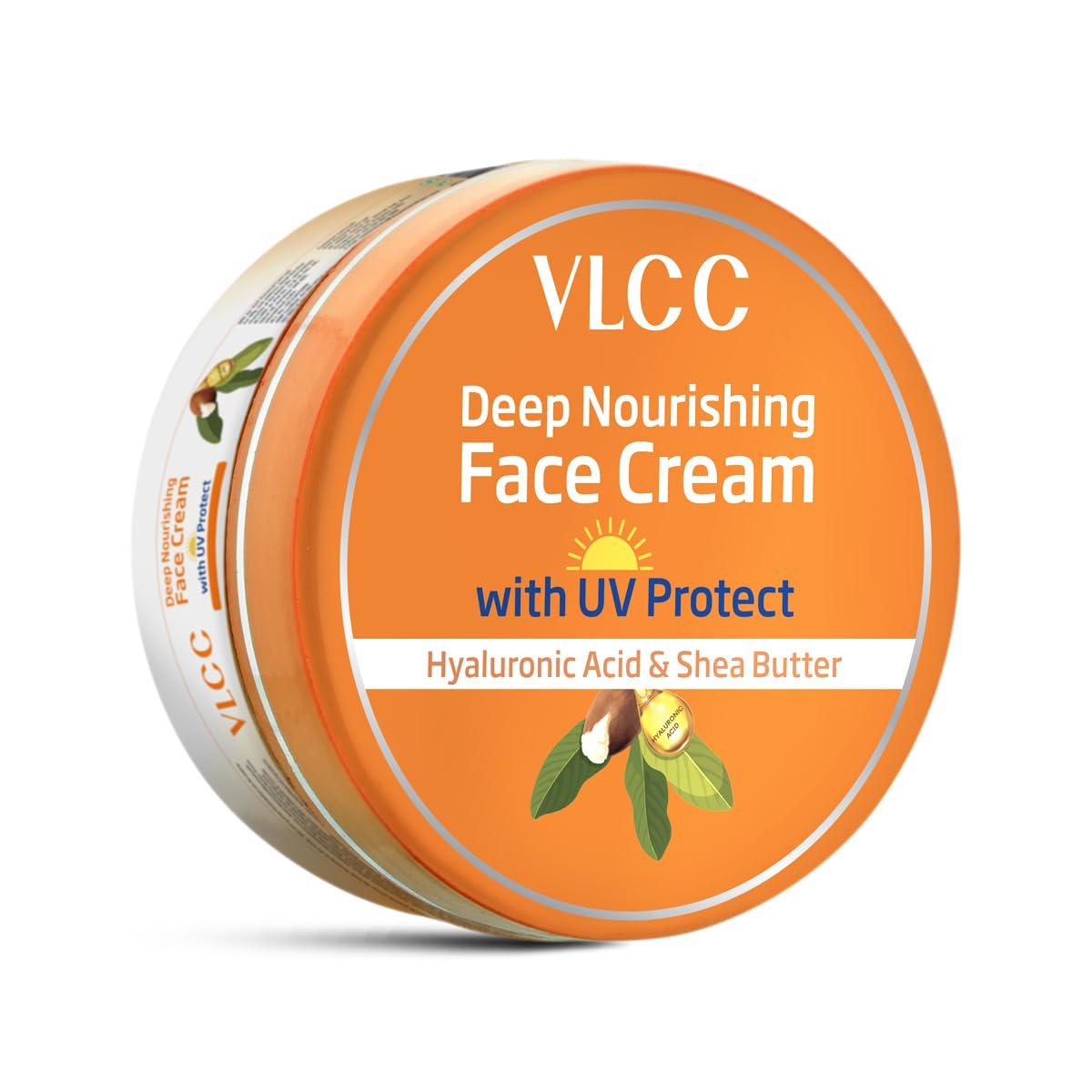 

VLCC Deep Nourishing Face Cream with UV Protect 200g Pack of 1 for Intense Winter Skin Moisturization