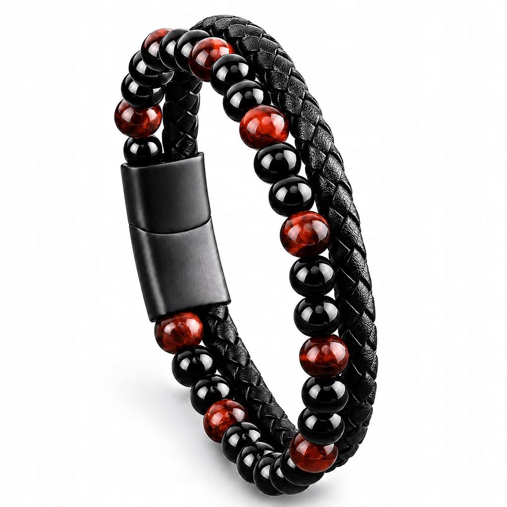Men' Braided Bracelet Elegant Tiger Eye Beads Bracelet
