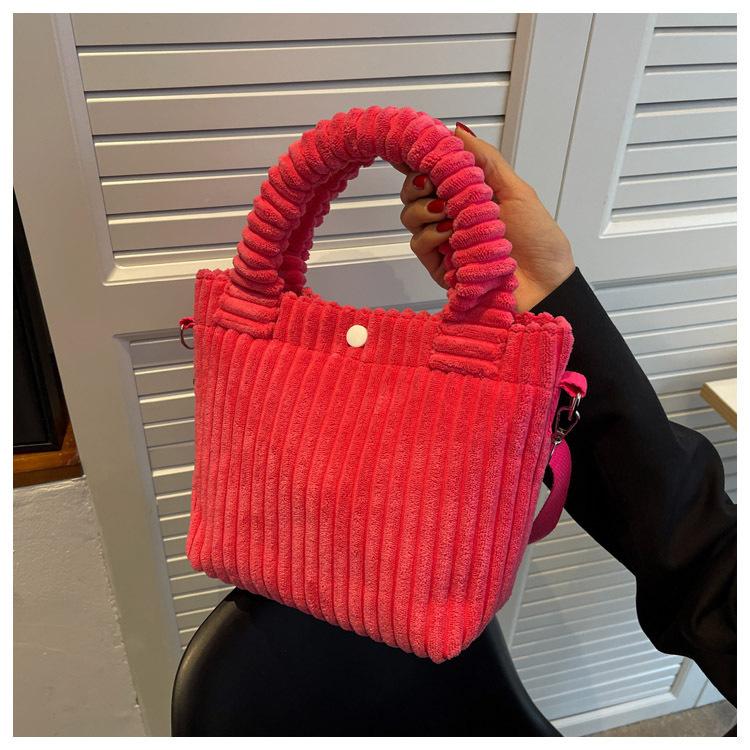 

Women Vintage Corduroy Shoulder Bag Small Size Handbag Casual Tote Women S Bags Crossbody Bag Purses Button Messenger Bags
