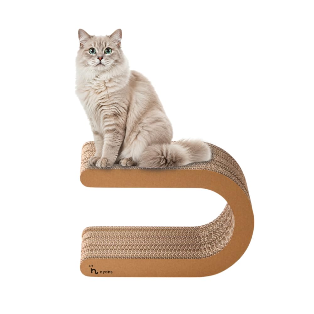 

scratching 1 year made in Nyans Claw Sharpener Claw Super Reinforced Cardboard Medium Nyans [No residue, durability, 100% Japan] [Cat Sharpener, коричневий