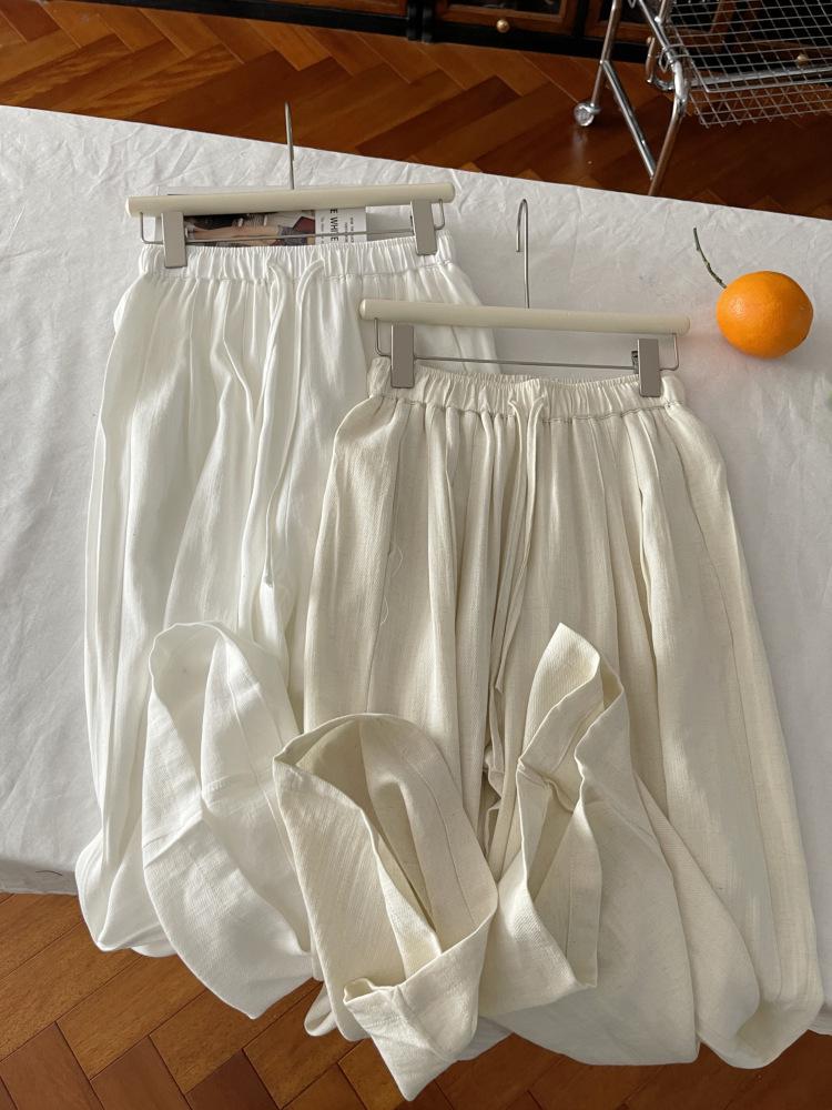 Korean Chic Summer Loose Wide-Leg Pants for Women - Lightweight, Cool, Straight-Leg Trousers
