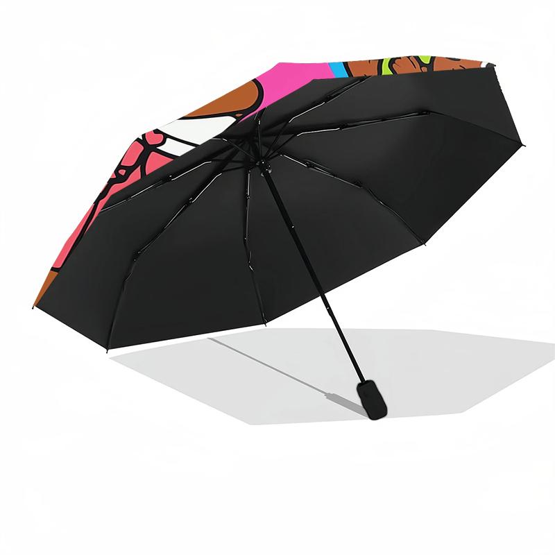 Gracie's Corner Theme Automatic Umbrella, Lightweight & Portable, 8 Rib, Perfect for Outdoor Travel, Birthdays, Christmas, Gifts.