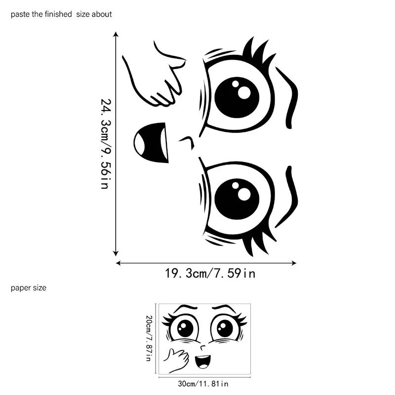 1Pc Creative Funny Smiling Face Toilet Seat Decals Bathroom Decor Cute Cartoon Expression Toilet Stickers Artical Decoration