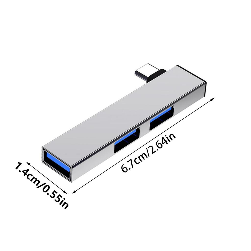 USB C Hub with 4 Ports Mini Data Hub for Laptops 2 USB2.0 and 1 USB3.0 Portable Expansion for PC Laptop