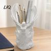 3D Geprinte Pennenhouder Engel Fee Houder, Cosmetische Organizer, Schattige Make-up Kwast Beker voor Kaptafel Bureau, Vaas voor Gedroogde Bloemen, Cadeau Vrouwen Kantoor Bureau