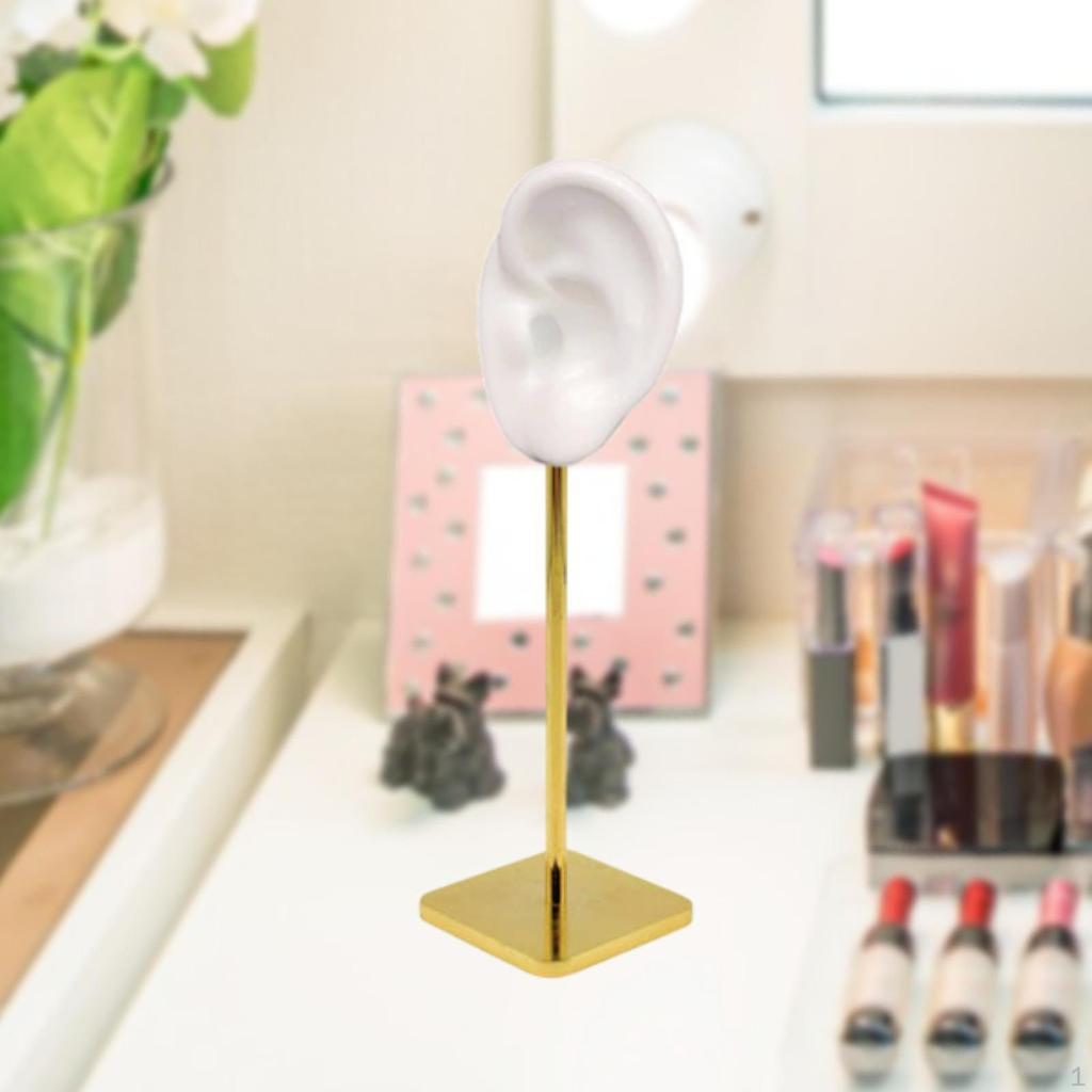 Ear Shaped Jewelry Earring Display Stand Copper Storage Rack for Retail Show Personal 6.7inch Tall