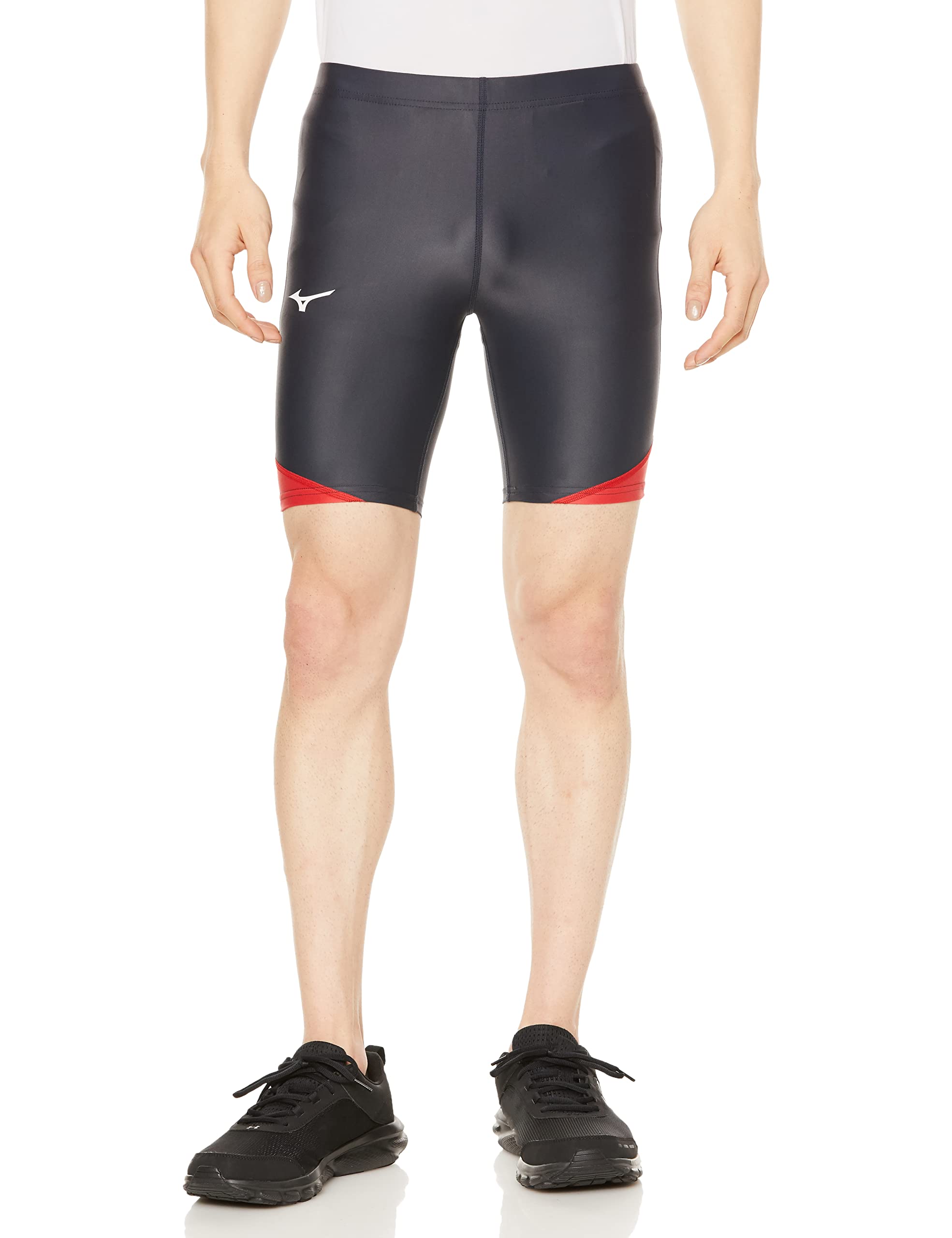 

Mizuno MTC Racing Track Field College Size M Tights, Half, Stretch, & Wear, U2MBA013, Navy/Red,