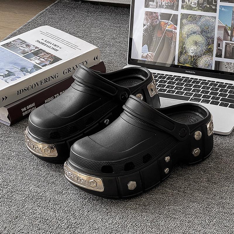 3809 Thick-soled Hole Shoes for Men and Women Couples, Thick-soled Height Increase of 7 Cm, Slippers Summer Sandals