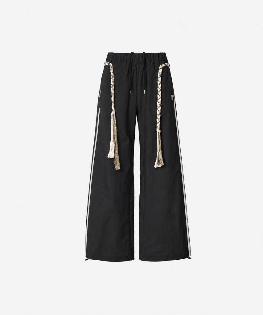 NEWALRIN Newalrin Emblem Nylon Wide Pants Black