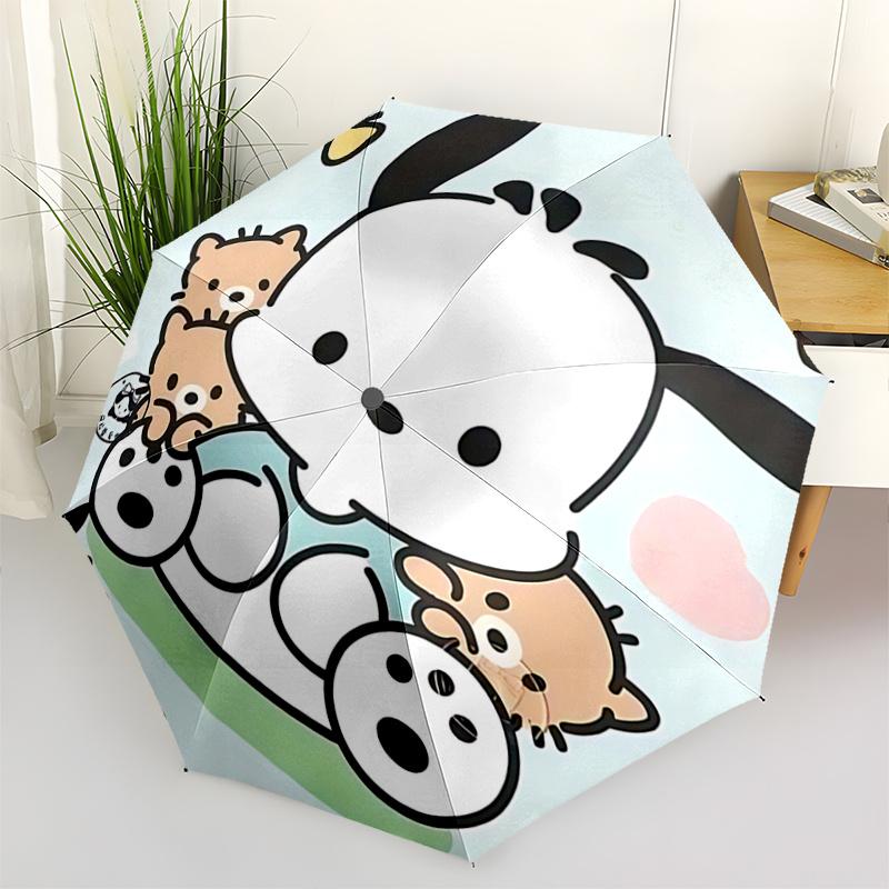 

1pc Good Luck Puppy: Automatic Opening/Closing Umbrella with Foldable Design, Iron Frame, Outdoor Use, Festival Gift for Fans, Travelers, Daily Use, P