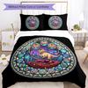 Dinosaur Glass Fantasy Pattern Bedding,Quilt Set Quilt Cover Pillowcase Home Birthday Gift (1 * Duvet Cover + 2 * Pillowcase, Without Core)