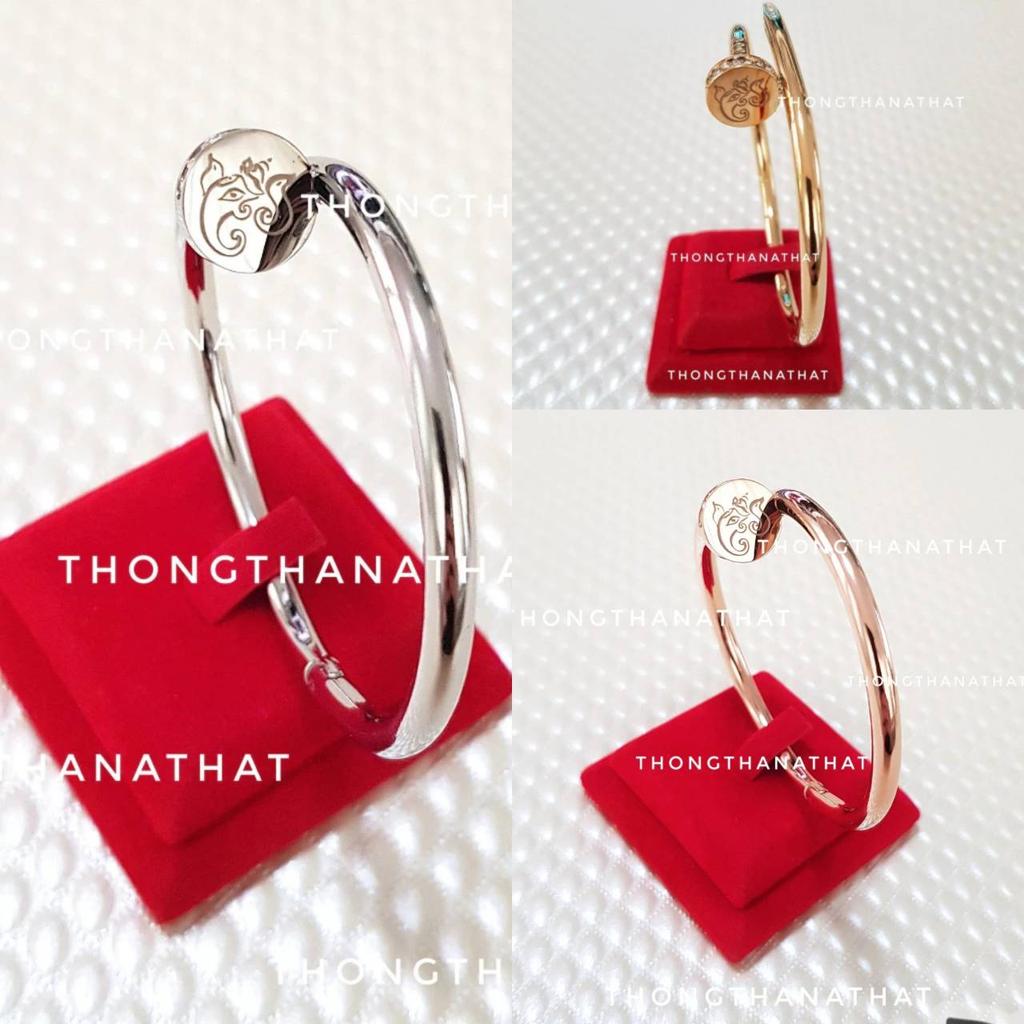 Hinduism Nail Head Bracelet Rhinestone Ganesha Five Row Yantra Sak Yant Tattoo Powerful Success Amulet Jewelry Vintage Protect Health Lucky Rich