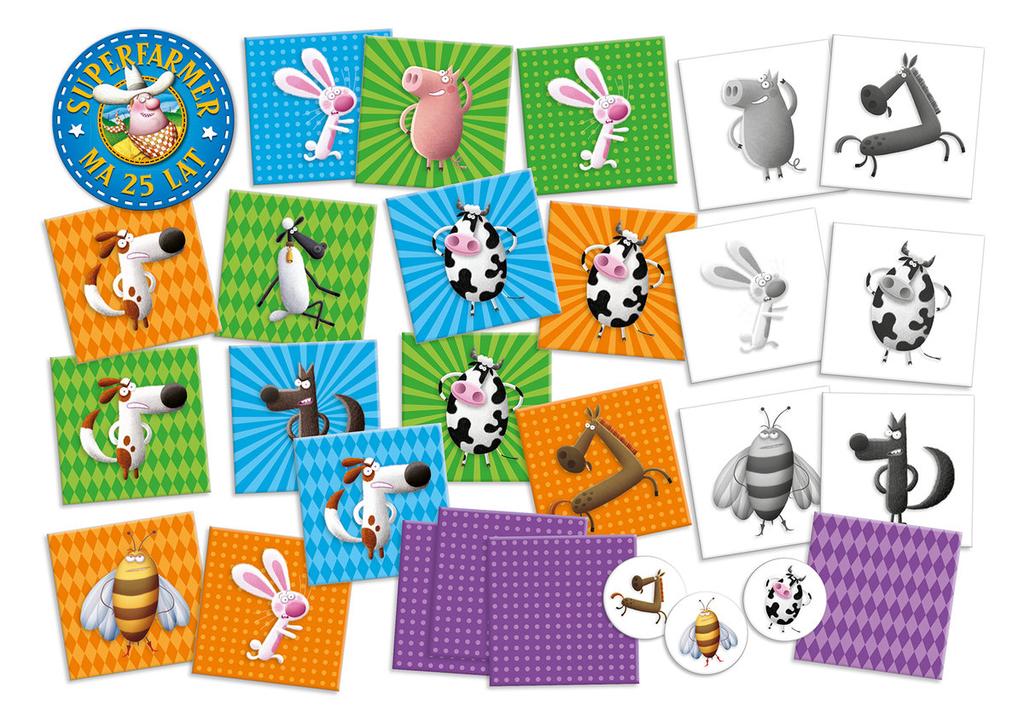 Three by Three. Superfarmer Animals. Board Game. Granna