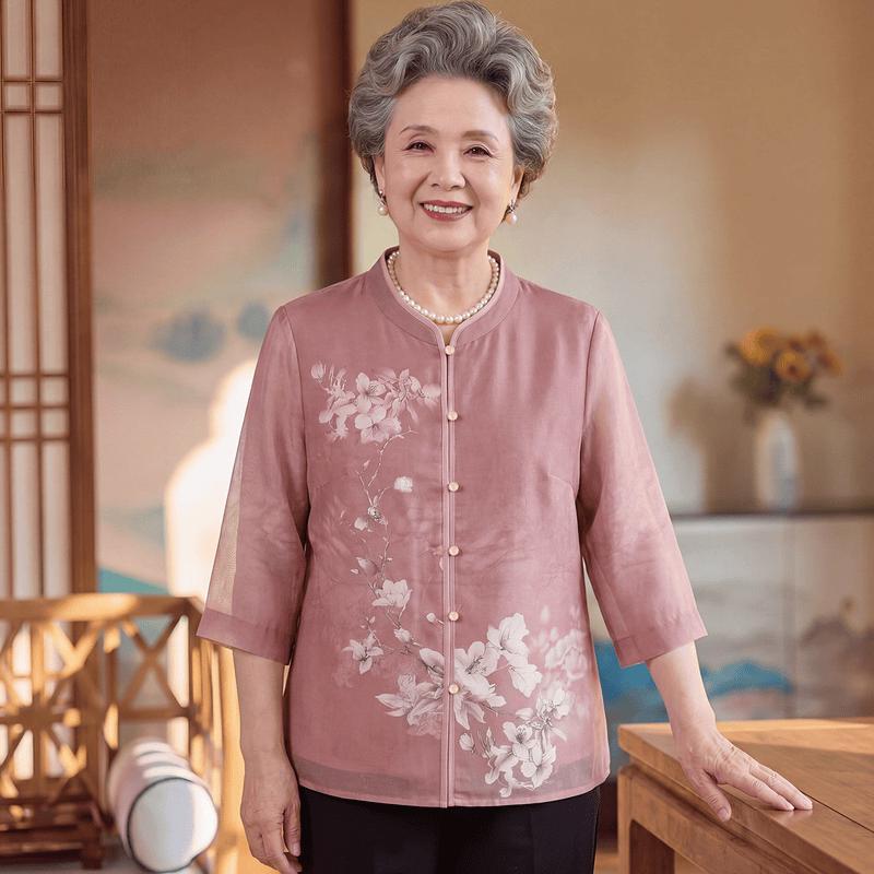 Madame Datang Women s New Chinese Floral Print Shirt 3XL