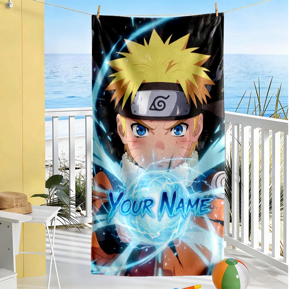 Naruto Character Personalized Name Beach Towel Super Soft Microfiber Quickdry Fabric