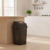 Poubelle à Pousser 30 30 Litres Carrée Couvercle Bombé Contenant à Déchets pour Zones Commerciales