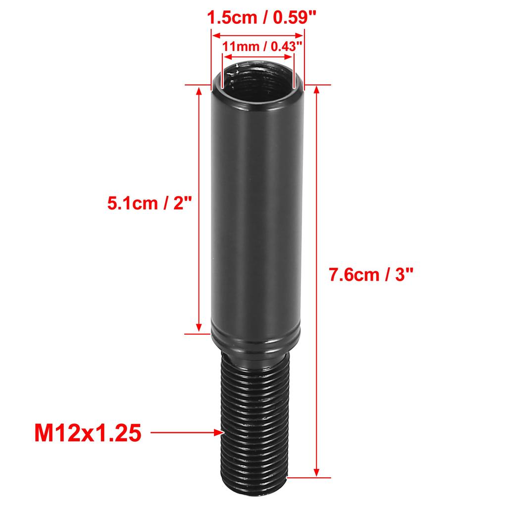 X AUTOHAUX Car Gear Shift Knob Extender Extension Lever 50mm Fits M12x1.25 Subaru WRX Compatible with 2013-2019