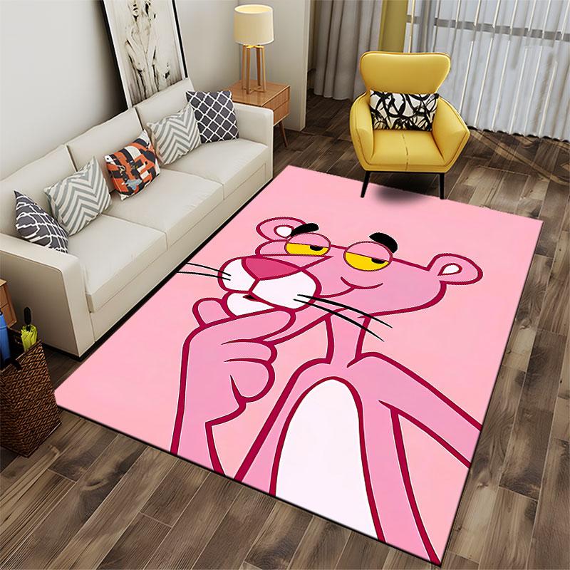 Rosa Panther Cartoon Teppich geeignet als rutschfeste Matte für das Wohnzimmer oder Schlafzimmer Sofa