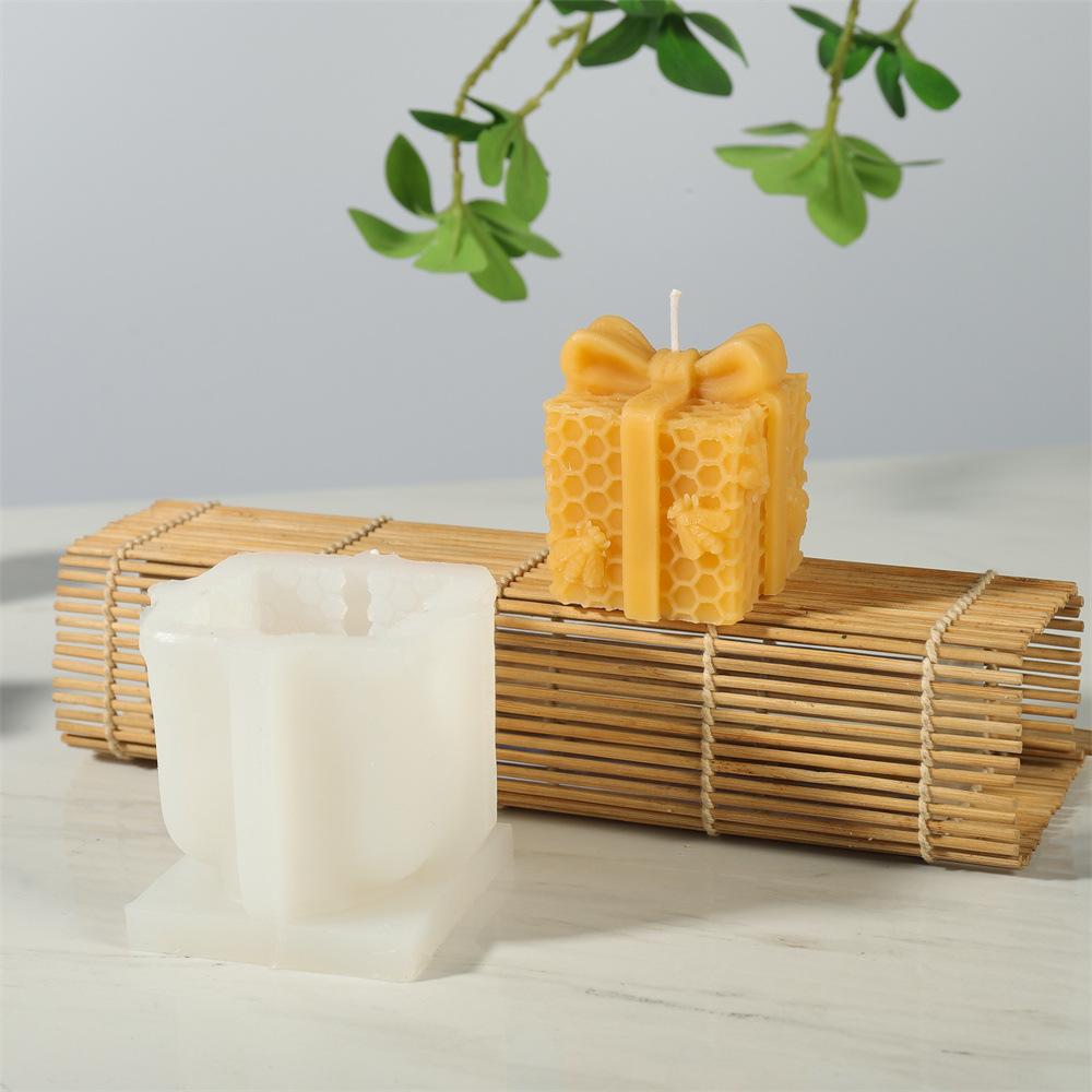 3D Honeycomb Silicone Candle Mold DIY Honeycomb Gift Box Candle Gypsum Mold Honeycomb Production Set Home Decoration Gift