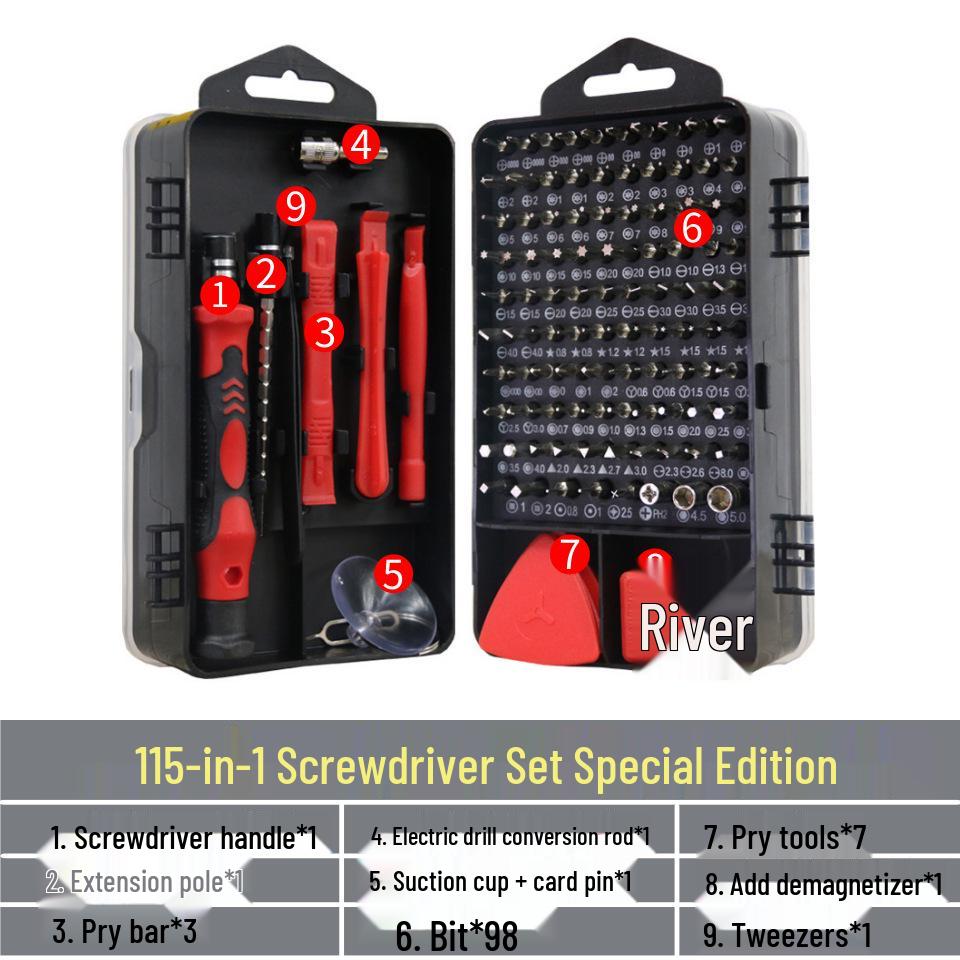 

Спеціальне видання набір магнітних викруток 115-в-1 - Універсальний набір інструментів для побутового ремонту