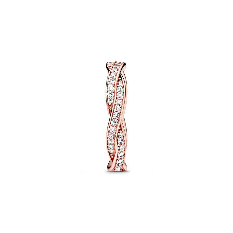 Pandora Fate Wheel Mobius Ring 14K Rose Gold Women ring 180892CZ