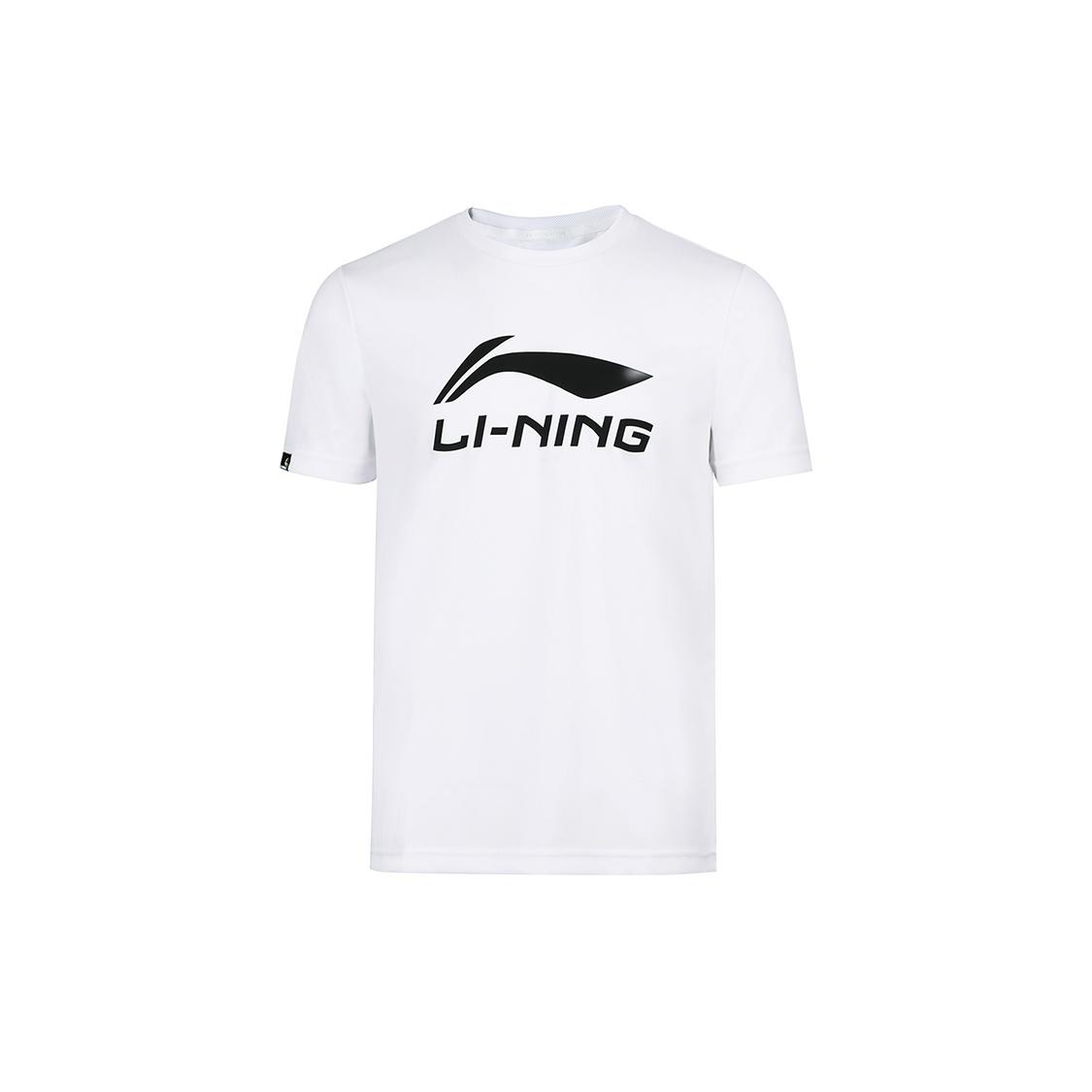 Li-Ning Badminton Big Graphic T-shirt White Black Men s AHSR789-1 XXXL